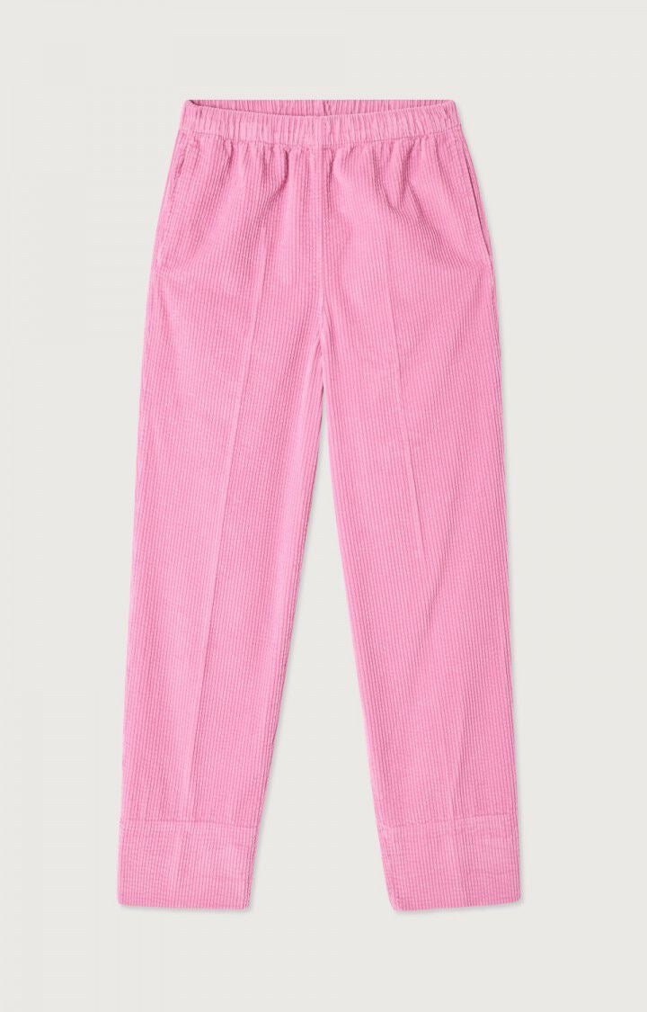 Pantalon en velours rose