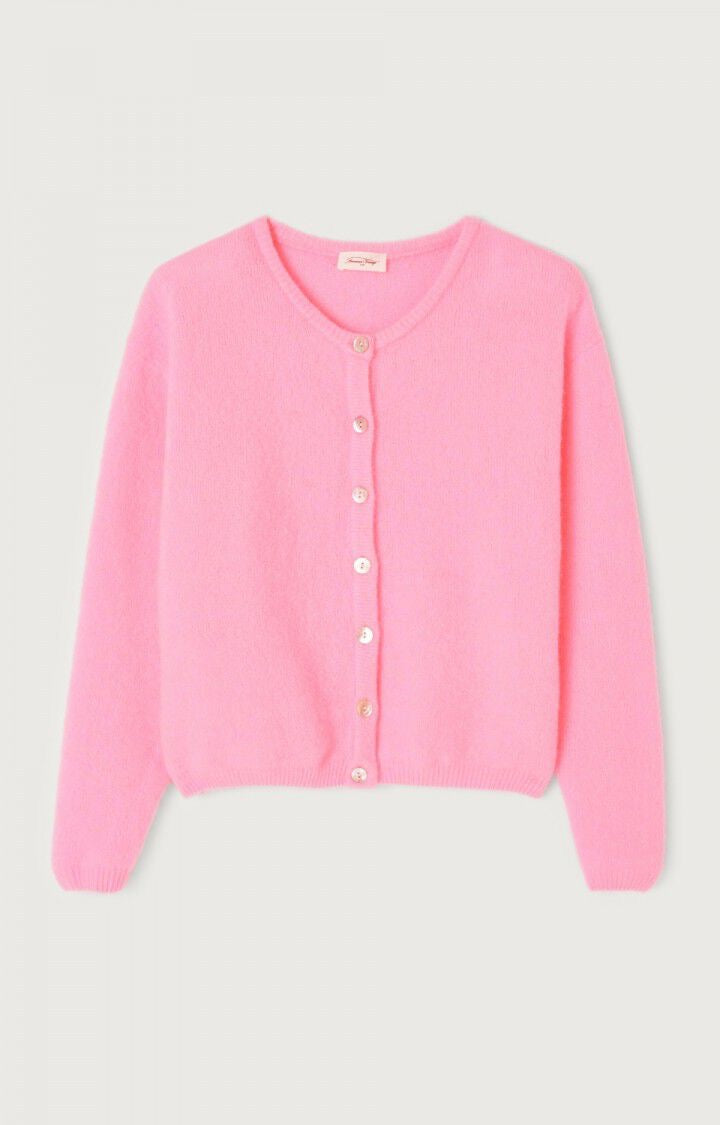 Gilet manches longues rose
