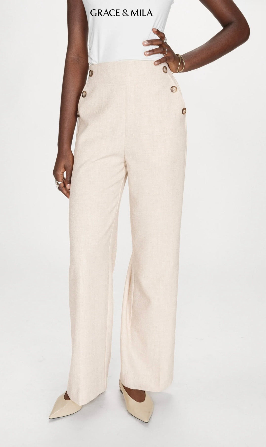Pantalon de Tailleur Droit