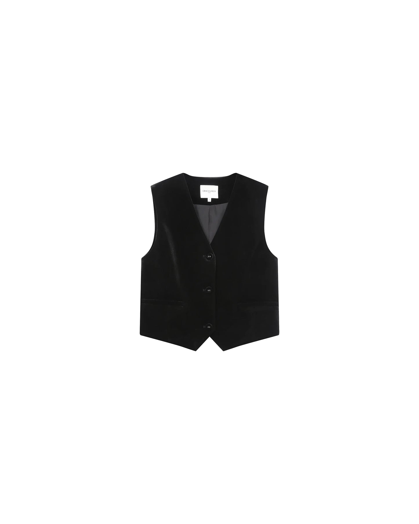 Gilet en velours noir