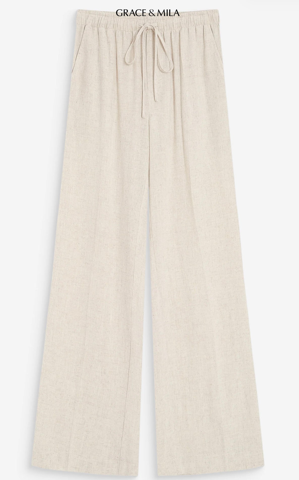 Pantalon Large en Lin