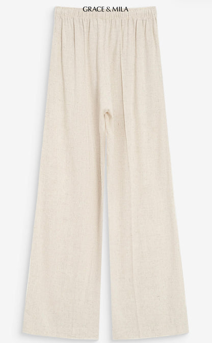 Pantalon Large en Lin