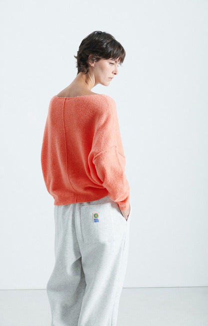 Pull manches longues rose