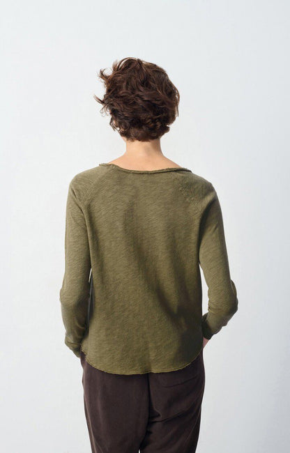 T-shirt manches longues kaki