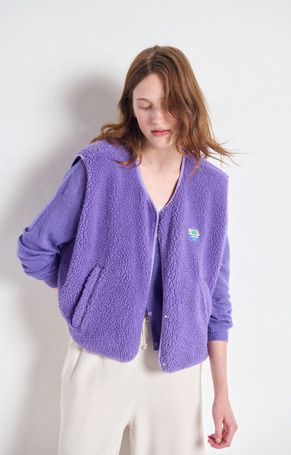Veste sans manches violette