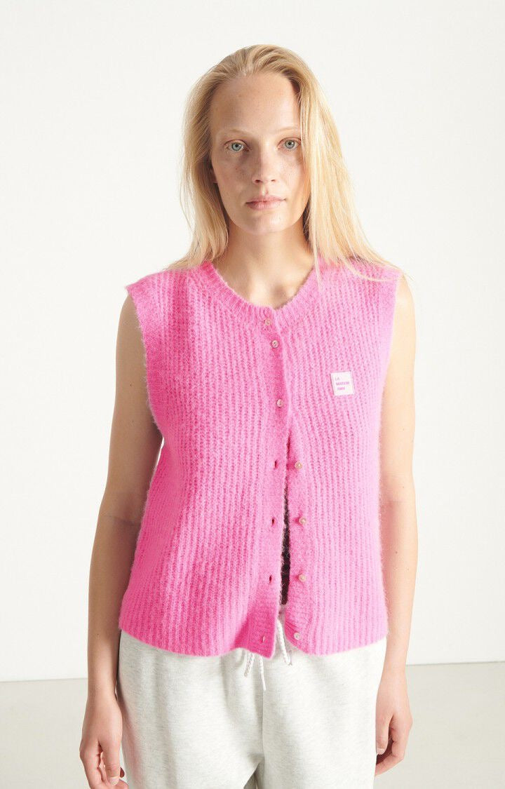 Gilet sans manches rose