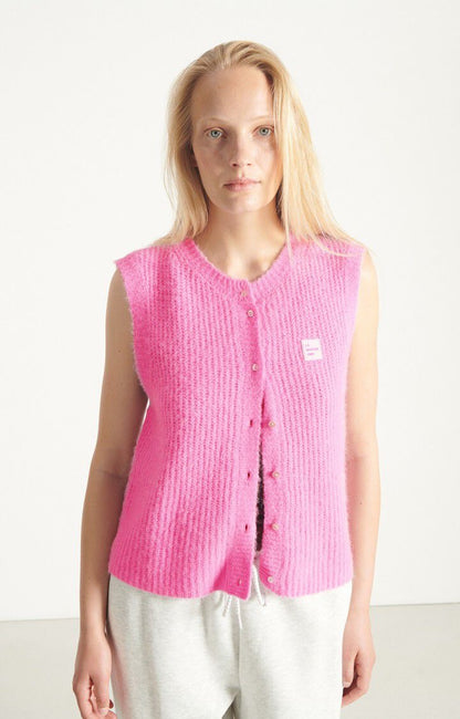 Gilet sans manches rose