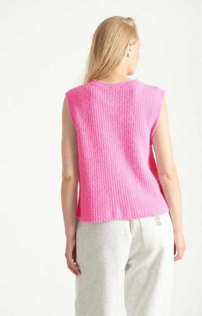 Gilet sans manches rose