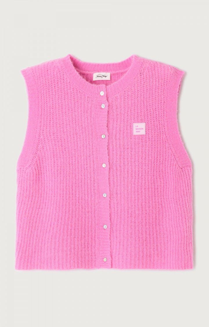 Gilet sans manches rose