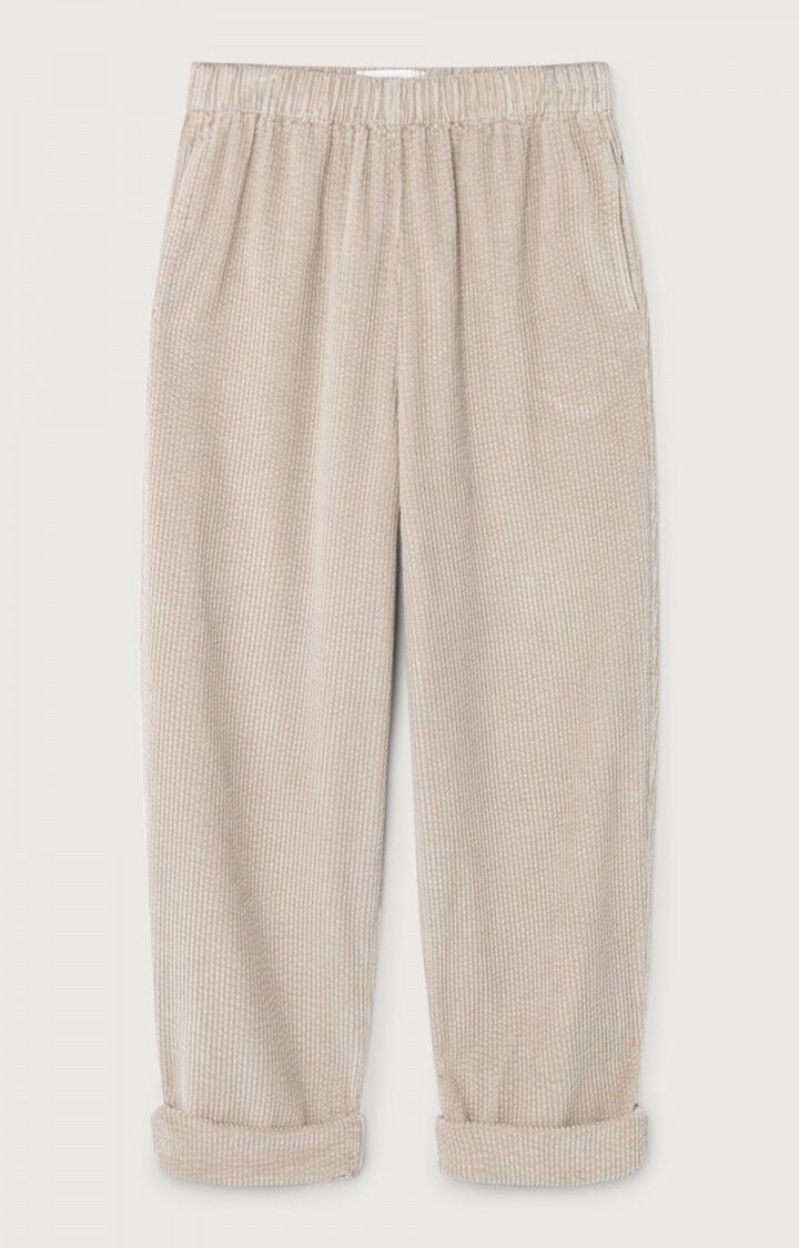Pantalon en velour beige