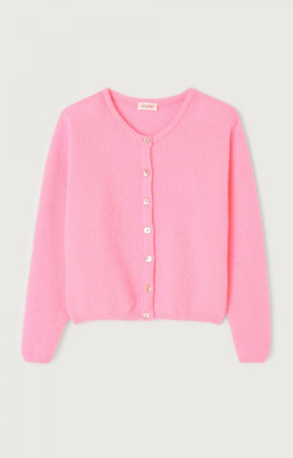 Gilet manches longues rose