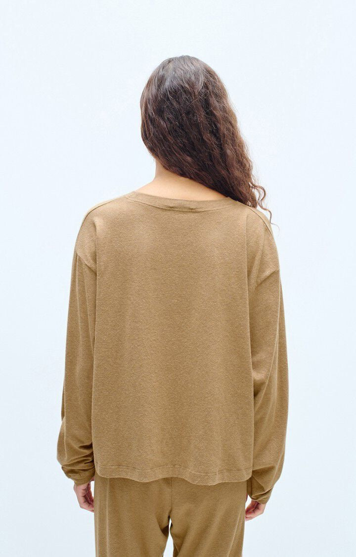 T-shirt manches longues marron