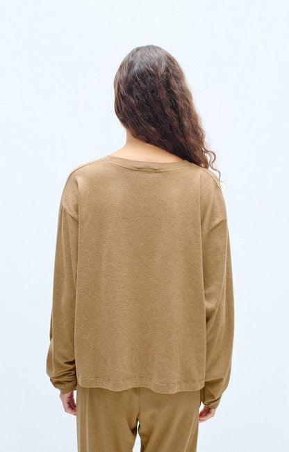 T-shirt manches longues marron