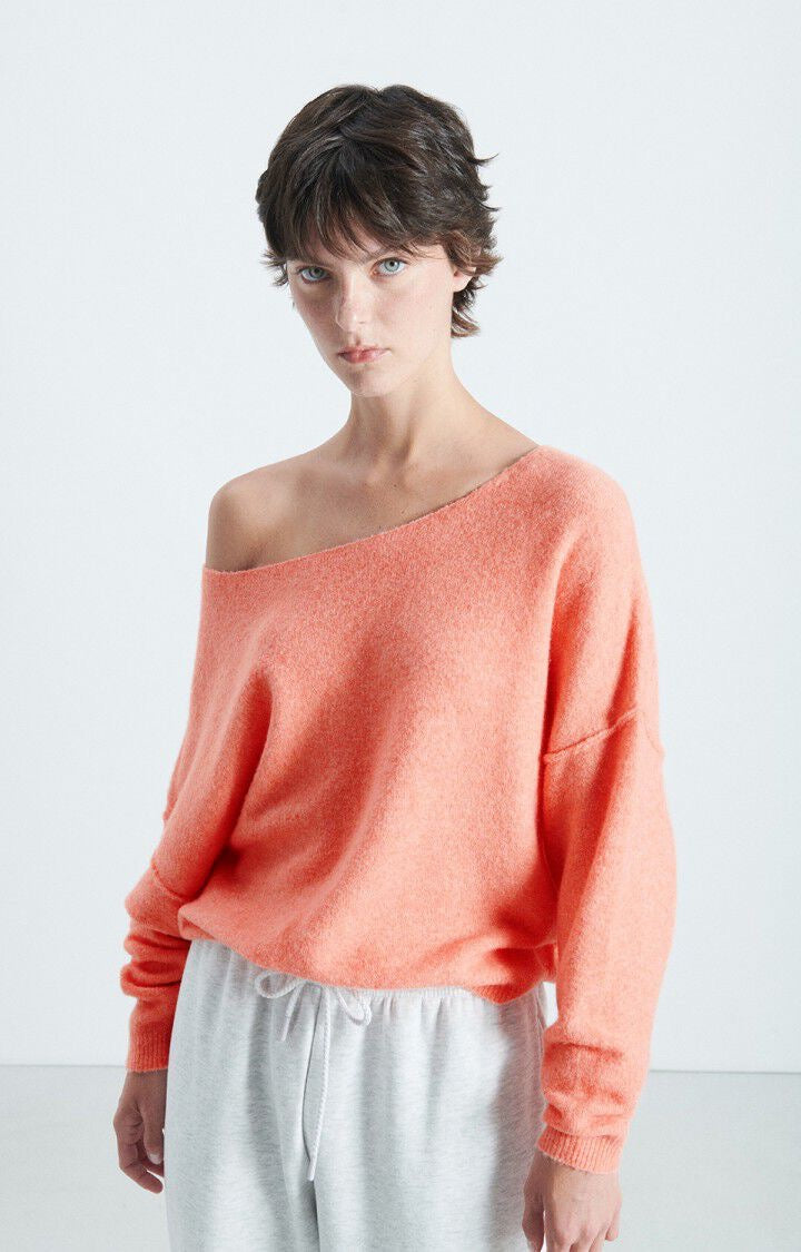 Pull manches longues rose
