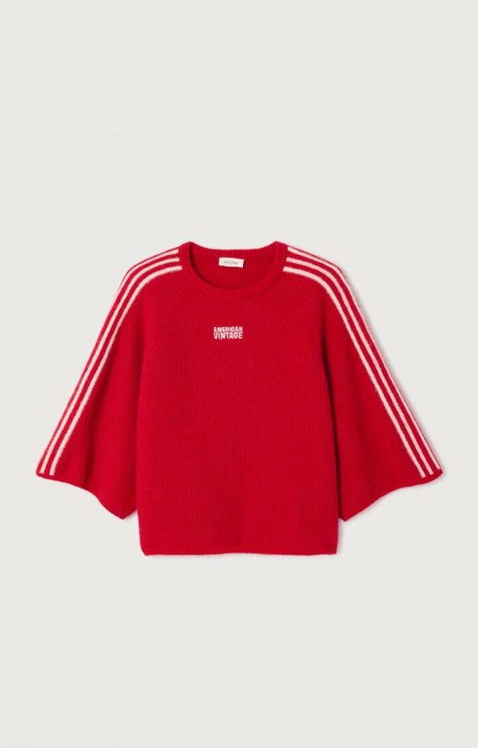 Pull manches courtes rouge